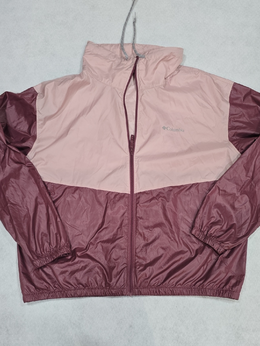 Columbia Pink and Mauve Two-Tone Bomber Jacket